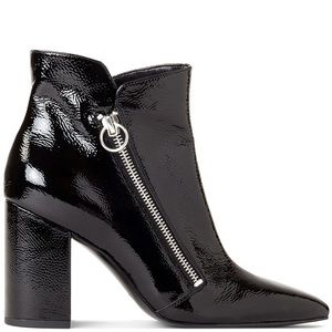 NEW Nine West Black Patent Russity Booties